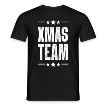 Xmas Team - Men's T-Shirt - black - Front - AI Model Male 178 light (178cm)