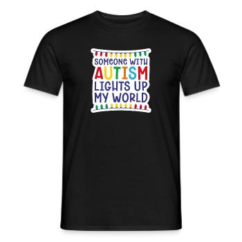 Autisme - T-shirt homme - noir - Devant - AI Model Male 178 light (178cm)