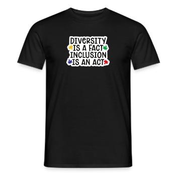 Autism diversity inclusion gift - Men's T-Shirt - black - Front - AI Model Male 178 light (178cm)