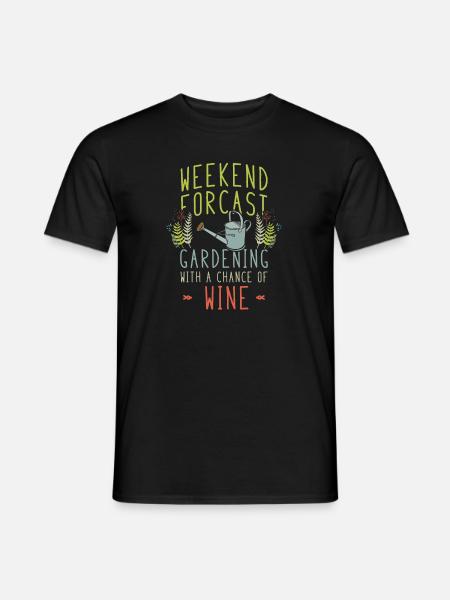 Hobby Gardener Weekend Wine - Men's T-Shirt - black