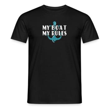 My boat My rules! - Men's T-Shirt - black - Front - AI Model Male 178 light (178cm)