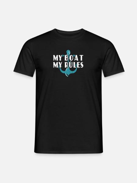 My boat My rules! - Men's T-Shirt - black
