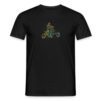 Quad Quad - T-shirt homme - noir - Devant - AI Model Male 178 light (178cm)