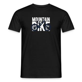 mountain bike - Men's T-Shirt - black - Front - AI Model Male 178 light (178cm)