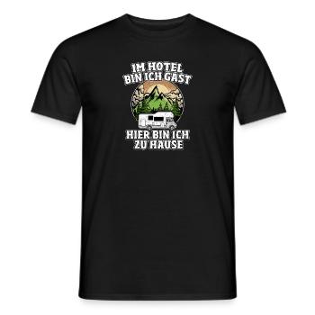 Wohnmobil Reisemobil Wohnwagen Caravan - Männer T-Shirt - Schwarz - Vorne - AI Model Male 178 light (178cm)