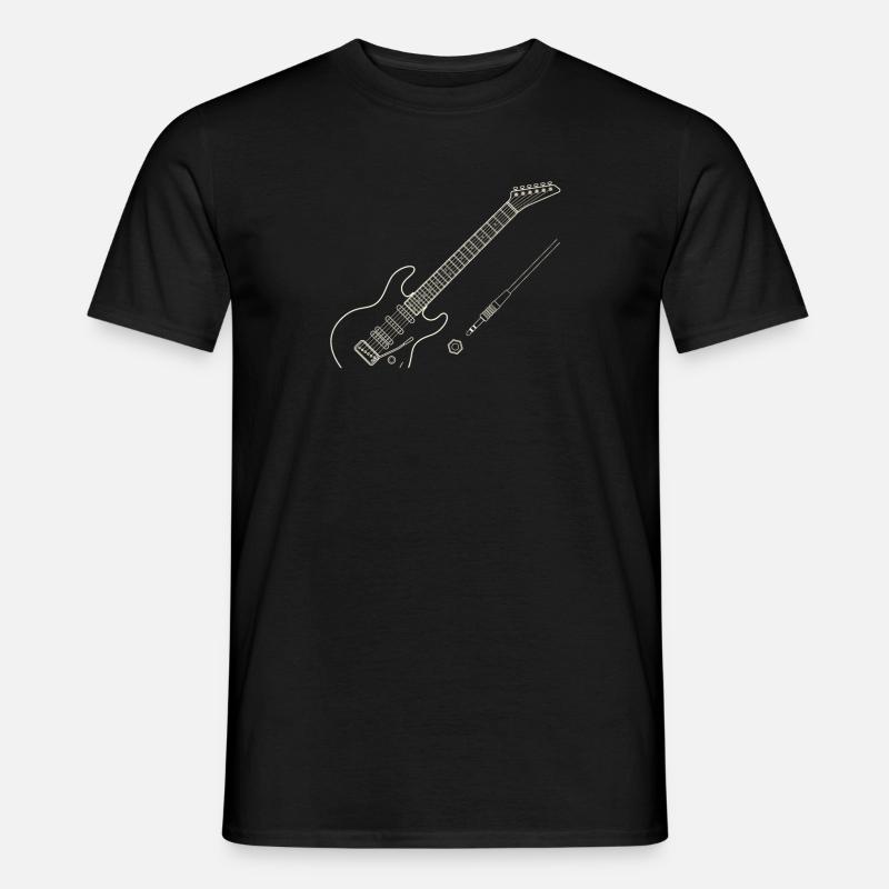 E-Gitarre - Männer T-Shirt - Schwarz