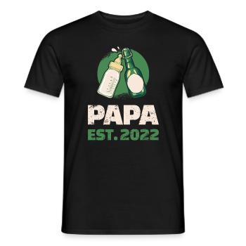 Papa est 2022 - Männer T-Shirt - Schwarz - Vorne - AI Model Male 178 light (178cm)