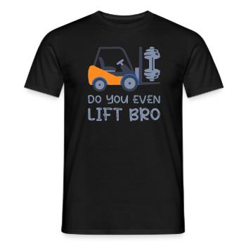 Stapler Spruch Gabelstapler Geschenk Lagerist - Männer T-Shirt - Schwarz - Vorne - AI Model Male 178 light (178cm)