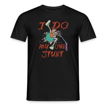Stunt Scooter I do my own stunt - Männer T-Shirt - Schwarz - Vorne - AI Model Male 178 light (178cm)
