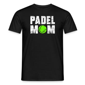 Padel Mom grunge w - Men's T-Shirt - black - Front - AI Model Male 178 light (178cm)
