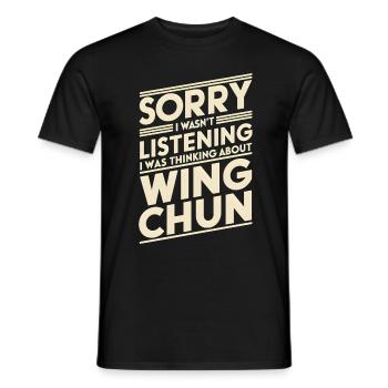 Wing Chun Kampfsport Geschenk - Männer T-Shirt - Schwarz - Vorne - AI Model Male 178 light (178cm)