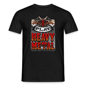 Heavy Metal - Heren T-shirt - zwart - Voor - AI Model Male 178 light (178cm)