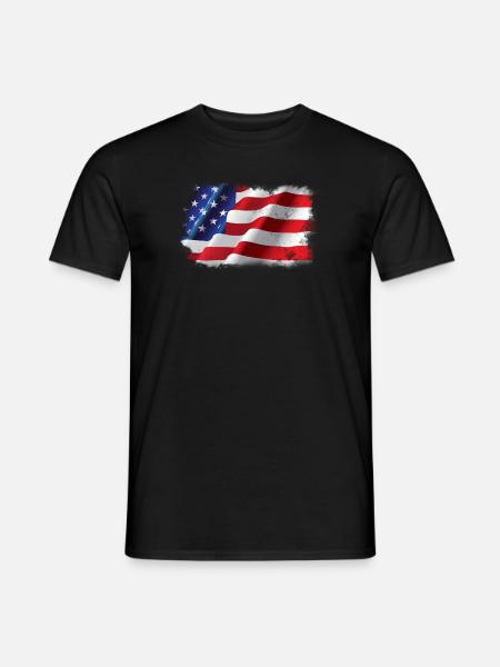 Vintage flag of USA - Men's T-Shirt - black