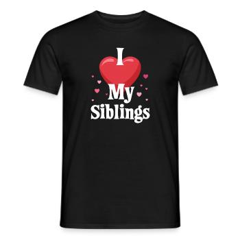 I love my sibling design for sisters - Men's T-Shirt - black - Front - AI Model Male 178 light (178cm)