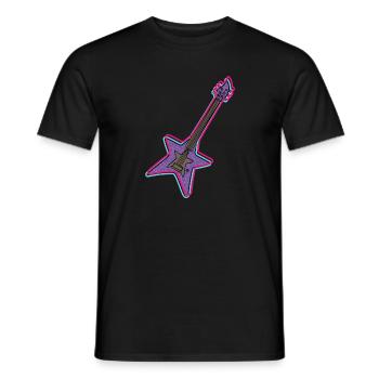 Conception de guitare électrique rock pour les amateurs de musique rock - T-shirt homme - noir - Devant - AI Model Male 178 light (178cm)