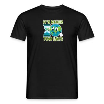 Für Umweltschützer ist es nie zu spät - Männer T-Shirt - Schwarz - Vorne - AI Model Male 178 light (178cm)
