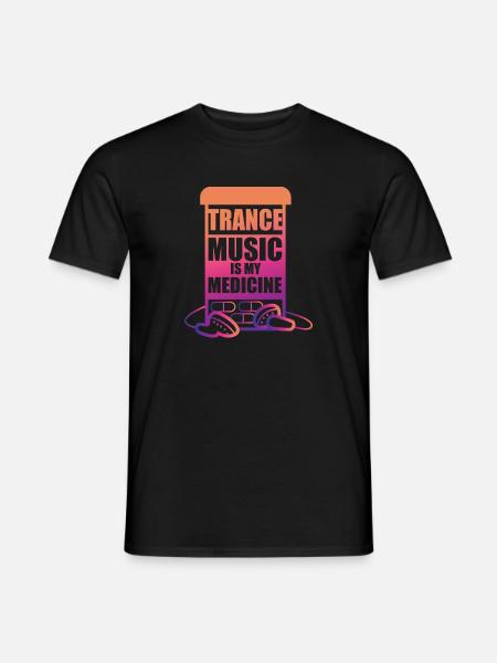 Trance Music is my medical design for - Men's T-Shirt - black