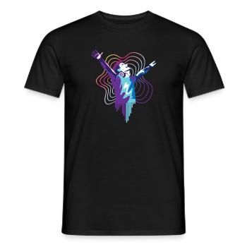 Trance DJ Man design for trance music fans - Men's T-Shirt - black - Front - AI Model Male 178 light (178cm)