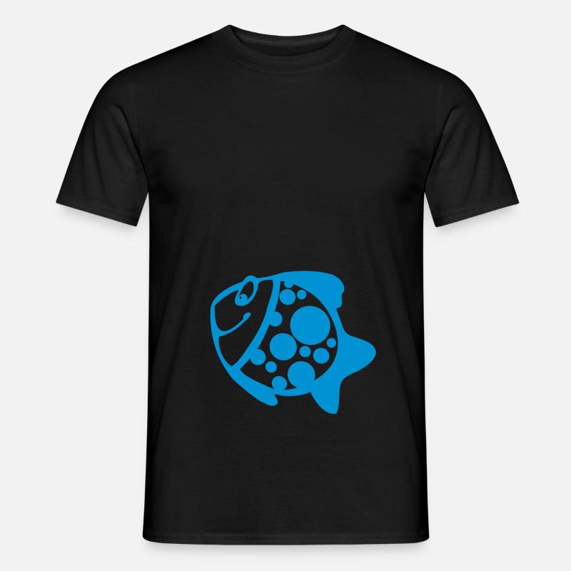 Fisch - Männer T-Shirt - Schwarz
