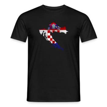 Croatia - Men's T-Shirt - black - Front - AI Model Male 178 light (178cm)