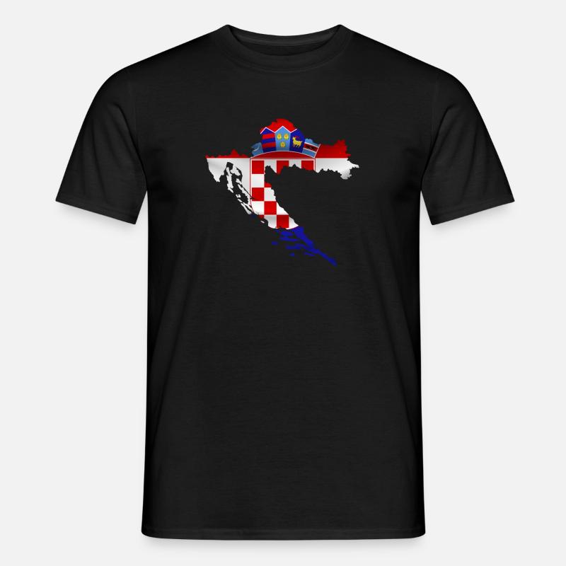 Kroatien - Männer T-Shirt - Schwarz