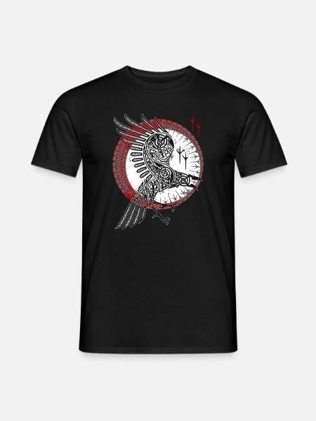 NORSE RAVEN - Walhalla Raben Wikinger - Männer T-Shirt - Schwarz