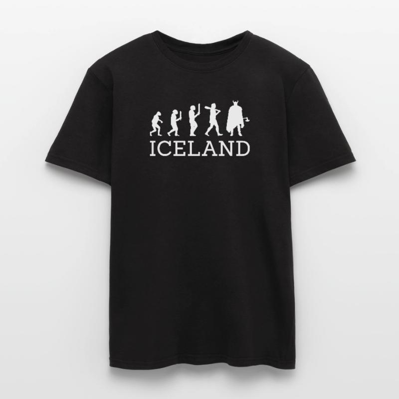 Island Evolution Wikinger Iceland Männer T-Shirt
