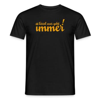 A bissl was geht immer! Weiß jedes Münchner Kindl! - Männer T-Shirt - Schwarz - Vorne - AI Model Male 178 light (178cm)