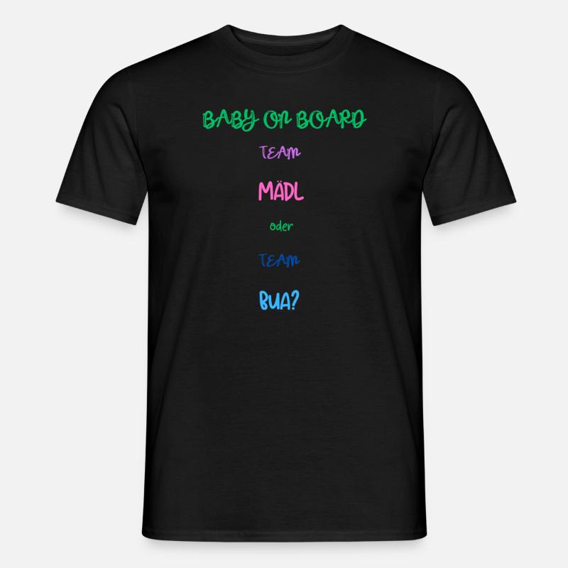 Bavarian Gender Reveal - Mädl oder Bua? - Männer T-Shirt - Schwarz