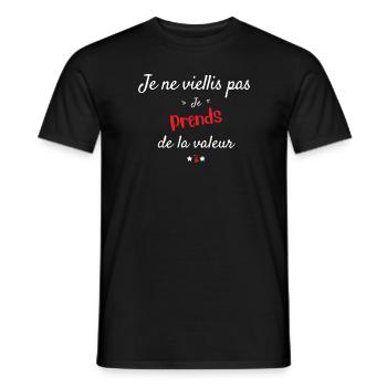 Je ne vieillis pas idée cadeau anniversaire - T-shirt homme - noir - Devant - AI Model Male 178 light (178cm)