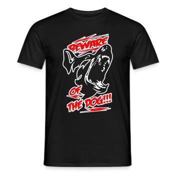 BEWARE OF THE DOG - Gift dog and dog lovers - Men's T-Shirt - black - Front - AI Model Male 178 light (178cm)