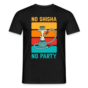 No Shisha No Party - Männer T-Shirt - Schwarz - Vorne - AI Model Male 178 light (178cm)