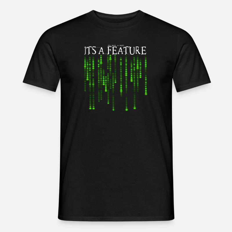 Ce n’est pas un bug - C’est une fonctionnalité code source vert - T-shirt homme - noir