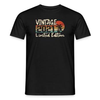Vintage 2021 Vintage 2021 Birthday Gift - Men's T-Shirt - black - Front - AI Model Male 178 light (178cm)