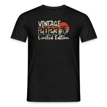 Vintage 2023 Millésime 2023 Cadeau D'anniversaire - T-shirt homme - noir - Devant - AI Model Male 178 light (178cm)