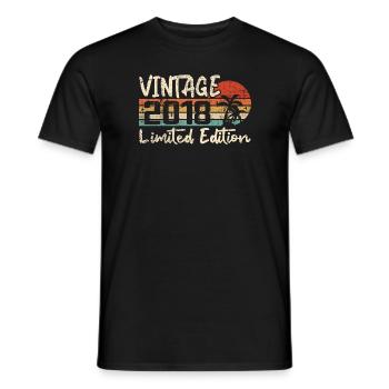 Vintage 2018 Vintage 2018 Birthday Gift - Men's T-Shirt - black - Front - AI Model Male 178 light (178cm)