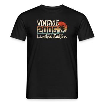 Vintage 2005 Millésime 2005 Cadeau D'anniversaire - T-shirt homme - noir - Devant - AI Model Male 178 light (178cm)
