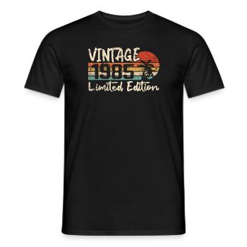 Vintage 1985 Vintage 1985 Birthday Gift - Men's T-Shirt - black - Front - AI Model Male 178 light (178cm)