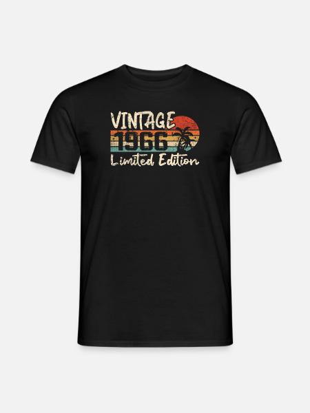Vintage 1966 Vintage 1966 verjaardagscadeau - Heren T-shirt - zwart