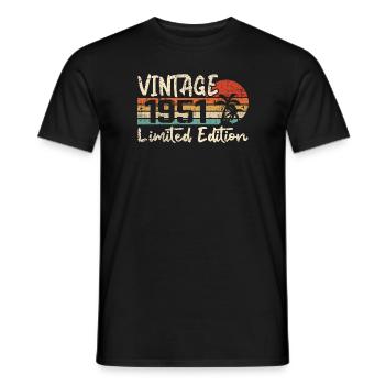 Jahrgang 1951 Jahrgang 1951 Geburtstagsgeschenk - Männer T-Shirt - Schwarz - Vorne - AI Model Male 178 light (178cm)