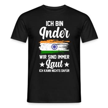 Indian India Indians - Men's T-Shirt - black - Front - AI Model Male 178 light (178cm)