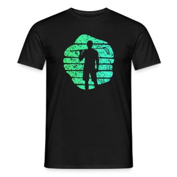 Floorball Unihockey Floorballspieler Bandy - Männer T-Shirt - Schwarz - Vorne - AI Model Male 178 light (178cm)