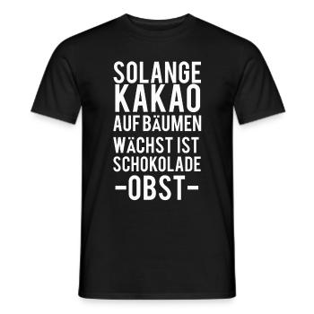 Schokolade - Männer T-Shirt - Schwarz - Vorne - AI Model Male 178 light (178cm)