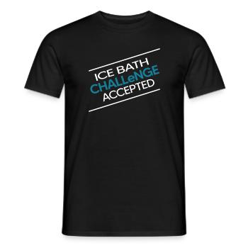 Bain de glace Les nageurs hivernaux « défi bain de glace » - T-shirt homme - noir - Devant - AI Model Male 178 light (178cm)