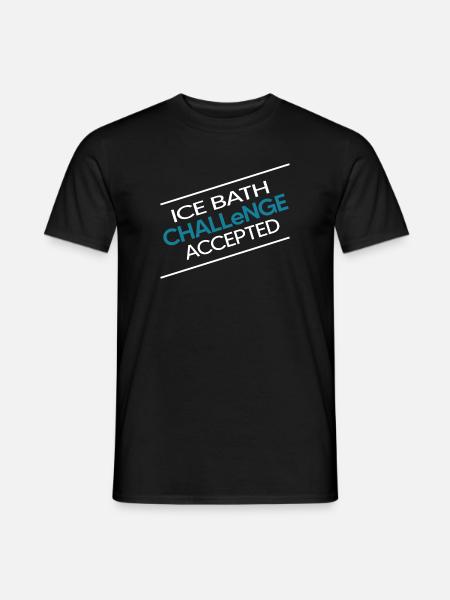 Eisbaden Winterschwimmer "ice-bath-challenge" - Männer T-Shirt - Schwarz