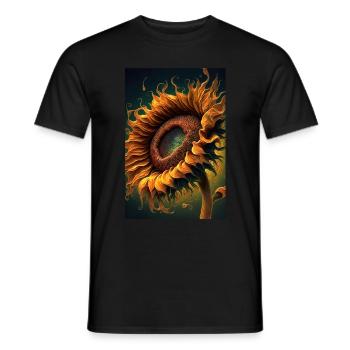 Sonnenblume - Männer T-Shirt - Schwarz - Vorne - AI Model Male 178 light (178cm)