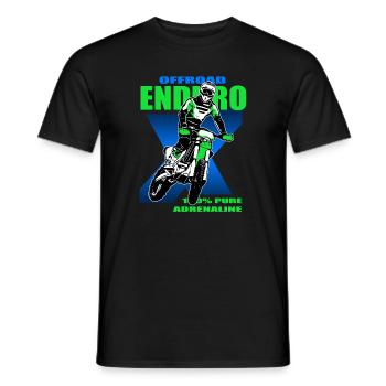 Enduro Offroad - Men's T-Shirt - black - Front - AI Model Male 178 light (178cm)