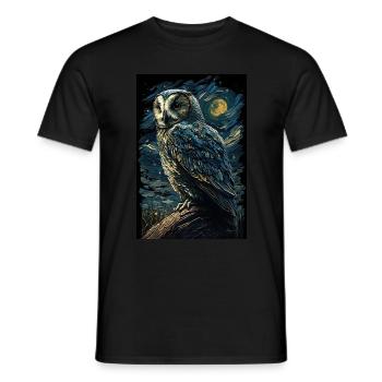 Hibou - T-shirt homme - noir - Devant - AI Model Male 178 light (178cm)