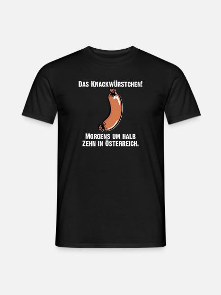 das Knackwürstchen - Morgens um halb Zehn - Männer T-Shirt - Schwarz