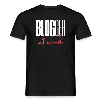 Blogueur Blog au travail - T-shirt homme - noir - Devant - AI Model Male 178 light (178cm)